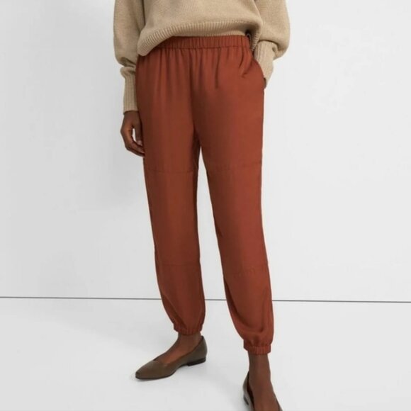 Theory Red Clay Cargo Joggers - Picture 1 of 13
